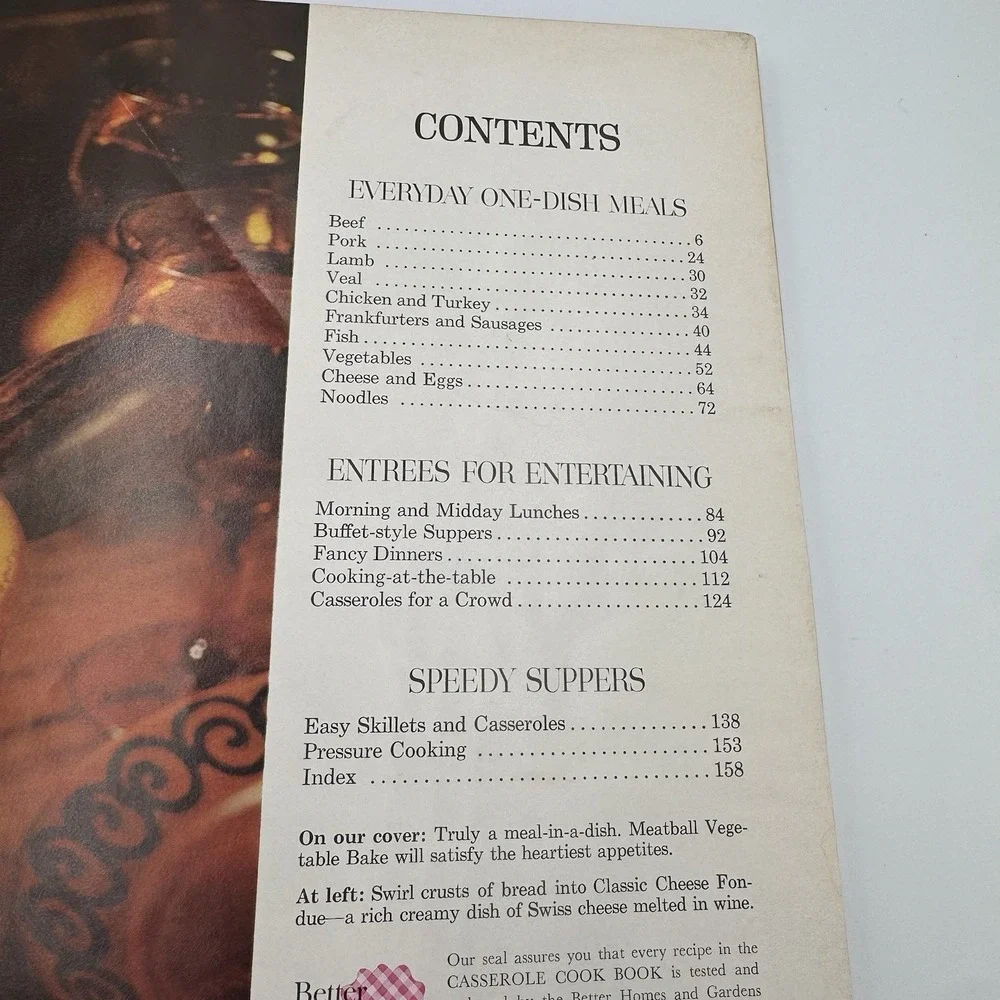 Vintage‎ Better Homes and Gardens Casserole Cookbook 1969